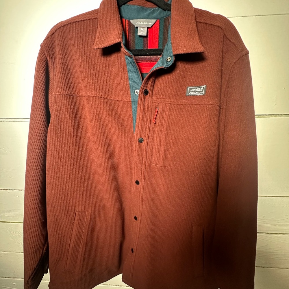Eddie Bauer Men's Brick Red Shirt Jacket